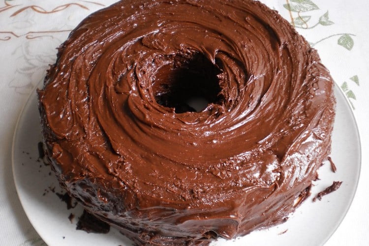 bolo de chocolate que não vai ao forno