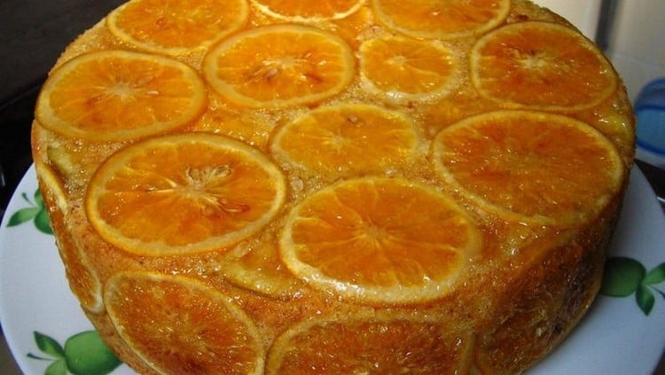 bolo de laranja caramelizado